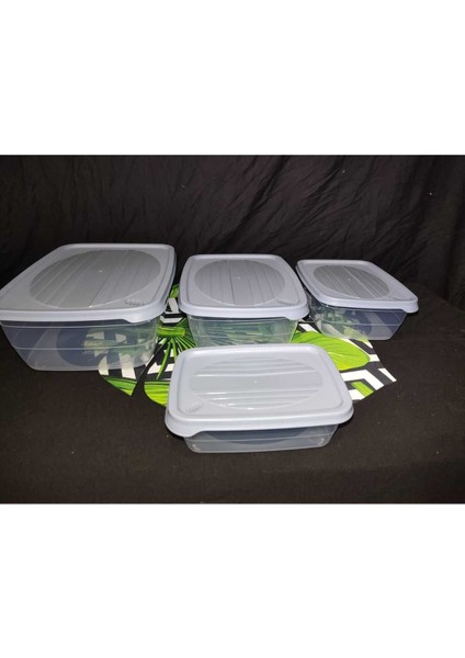 Turuncu Çok Amaçlı Saklama Kabı, 4'lü Paket, Pratik ve Şık Tasarım