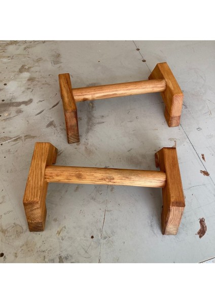 20 cm Ahşap Şınav ve Paralel Bar, Pilates ve Armut Bar - Kahverengi fiyatları