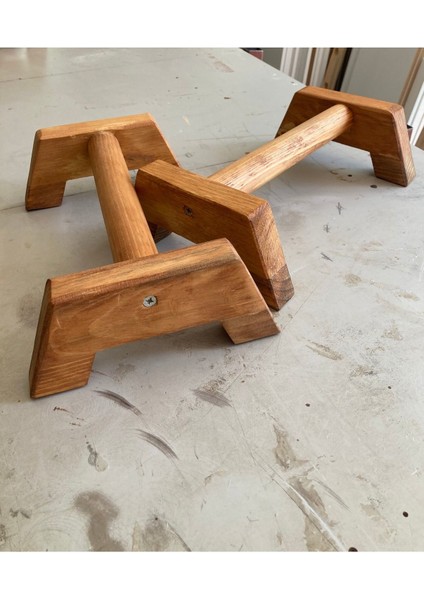 20 cm Ahşap Şınav ve Paralel Bar, Pilates ve Armut Bar - Kahverengi fırsatları