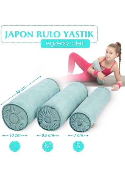 Yeşil M Beden Japon Rulo Yastık Lavantalı Egzersiz Aleti 8,5×30 cm modelleri