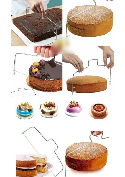 Pratik ve Kolay Kek Dilimleme Teli, Pratik Bölme Kesme Aracı, Beyaz Renk fiyatları