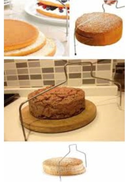 Pratik ve Kolay Kek Dilimleme Teli, Pratik Bölme Kesme Aracı, Beyaz Renk modelleri