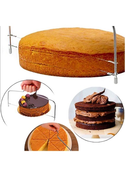 Pratik ve Kolay Kek Dilimleme Teli, Pratik Bölme Kesme Aracı, Beyaz Renk indirimleri