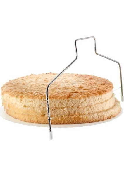 Pratik ve Kolay Kek Dilimleme Teli, Pratik Bölme Kesme Aracı, Beyaz Renk