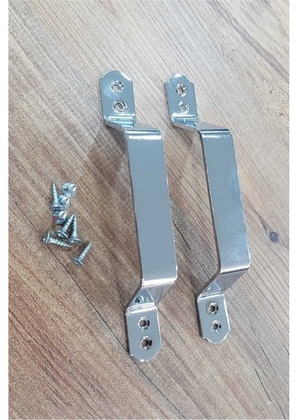 Iki Adet 17CM Krom Kapı Kulbu, Ahşap Kapı ve Kapak Için, Üstten Vidalı, Şık Tasarım