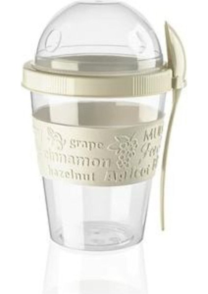 Kapaklı ve Kaşıklı Hazır Meyveli Yoğurt Kabı, Pratik ve Şık Tasarım