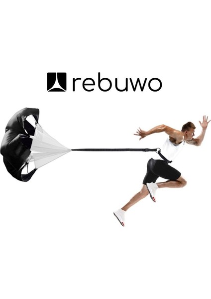 Ayarlanabilir Hız Paraşütü, Koşu ve Antrenman Için Sürat Artırıcı Siyah