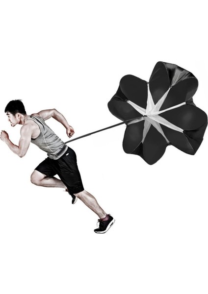 Ayarlanabilir Hız Paraşütü, Koşu ve Antrenman Için Sürat Artırıcı Siyah