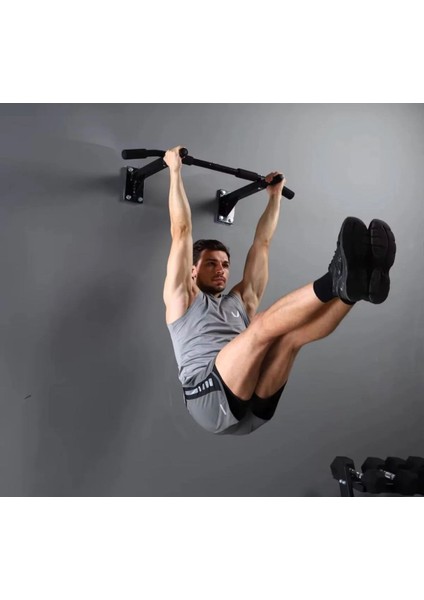 Duvara Monte Mekik Çekme Aleti, Siyah, Sağlam ve Kullanışlı Spor Ekipmanı