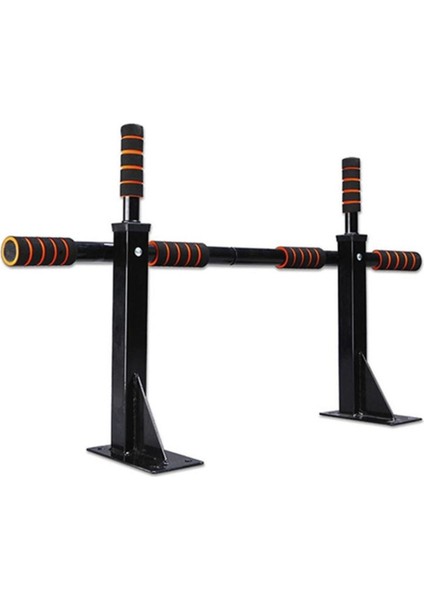 Duvara Monte Çok Amaçlı Barfiks Çubuğu, 200 kg Kapasiteli, Siyah Renk