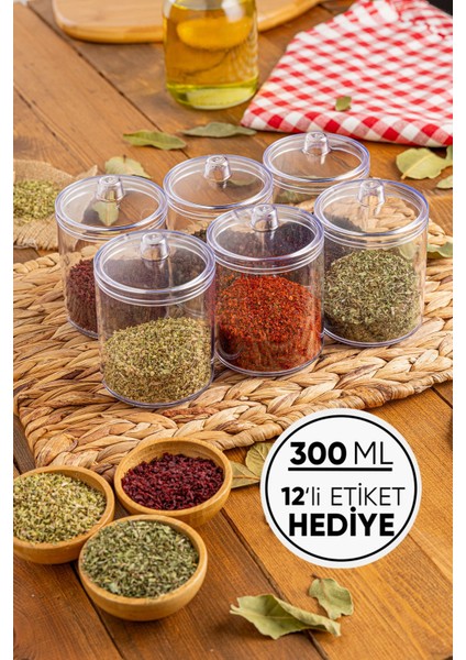 12'li Çok Amaçlı Dekoratif Saklama Kabı Seti, Baharat ve Erzak Saklama Için Ideal fiyatları