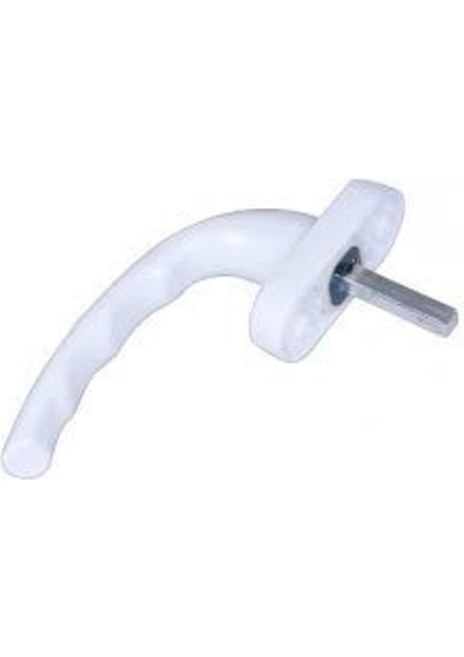 Beyaz Plastik Pencere Kolu, 2'li Set, Dayanıklı ve Şık Tasarım