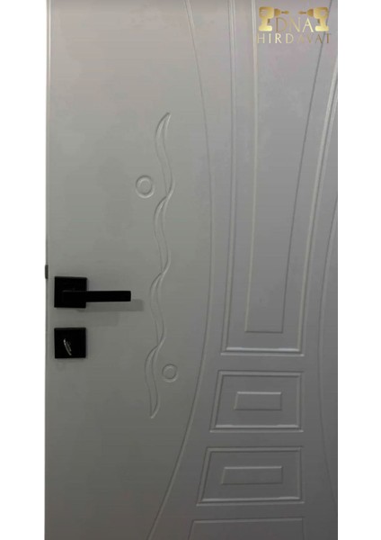 Siyah Kare Rozetli Oda Kapı Kolu Takımı, Sağ, Sol ve Alt Rozetli, 6 Parça modelleri