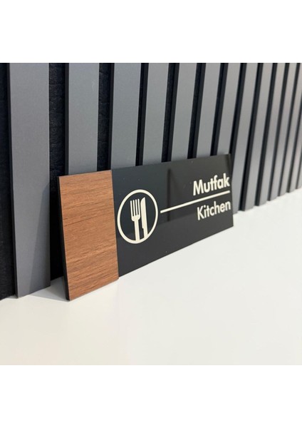 Ahşap ve Pleksi Kapı Isimliği, Mutfak ve Ofis Kullanımı Için Şık Tasarım modelleri