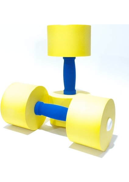 2 Adet Sarı Havuz Dambılı, Dayanıklı ve Renkli, Eğlence Için Idealdir