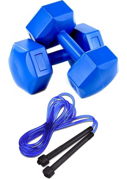 5 kg Dambıl ve Atlama Ipi Seti - Sağlıklı ve Dinamik Egzersiz Paketi