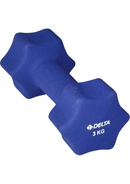 Mavi 3 kg Neopren Ağırlık, Dayanıklı ve Şık Spor Ekipmanı