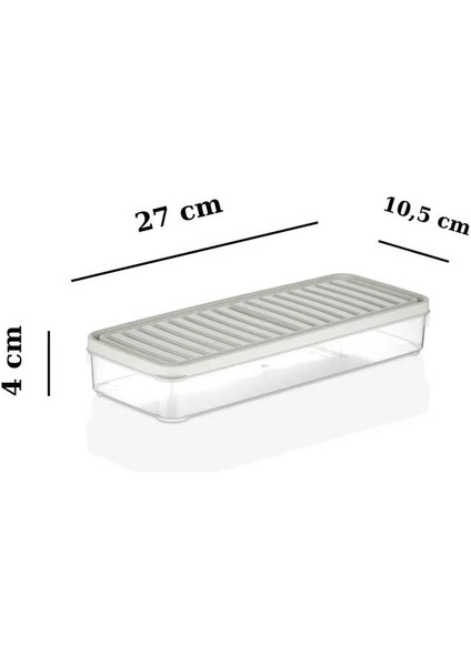 3'lü Şeffaf Kapaklı Saklama Kabı Seti, 2 Küçük, 1 Büyük, Beyaz fiyatları