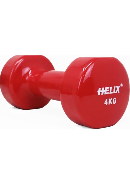 Kırmızı Vinyl Pvc Dambıl, 4 Kg, Sağlam ve Hafif Spor Aleti
