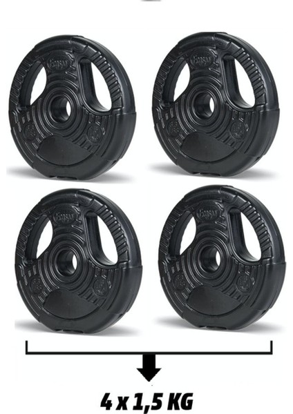 4 Adet Siyah 1.5 kg Çekme Barı Plakası Sağlam ve Hafif Kullanım Için Uygun