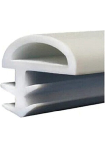Beyaz Yan Tırnaklı 10MM Panel Kapı Kasa Fitili Conta, 10 Metre