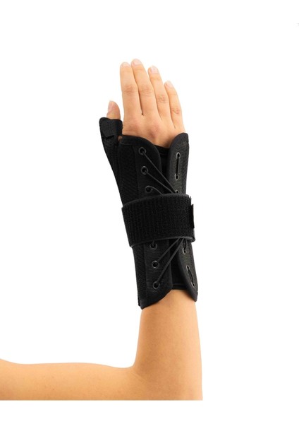 El Bilek Destekli Splint Siyah Airtex Kumaş Bedensiz