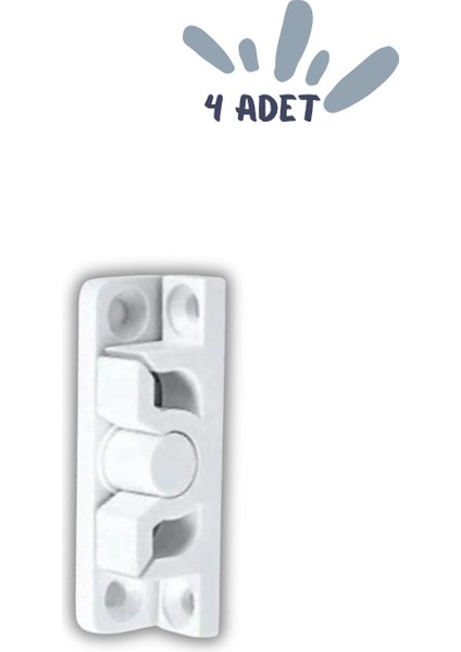 Beyaz Sineklik Çıtçıt Seti, 4 Adet, Pratik ve Kullanışlı Ev Gereçleri