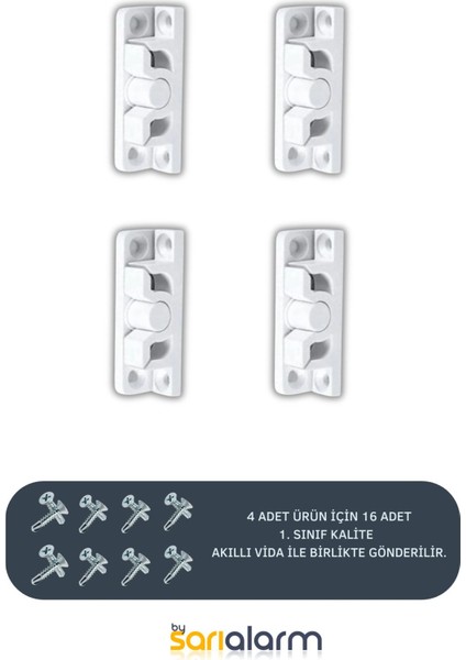 Beyaz Sineklik Çıtçıt Seti, 4 Adet, Pratik ve Kullanışlı Ev Gereçleri fiyatları