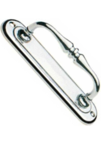 Krom Büyük Kıvrık Çekme Sürgülü Kapı Kolu 14,5x3,5cm
