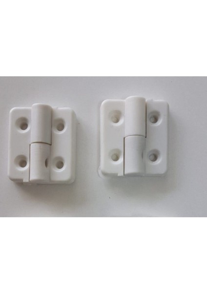 Beyaz Plastik Menteşe Seti, Sağ ve Sol, 10 Adet, Kombi ve Pano Dolaplar Için
