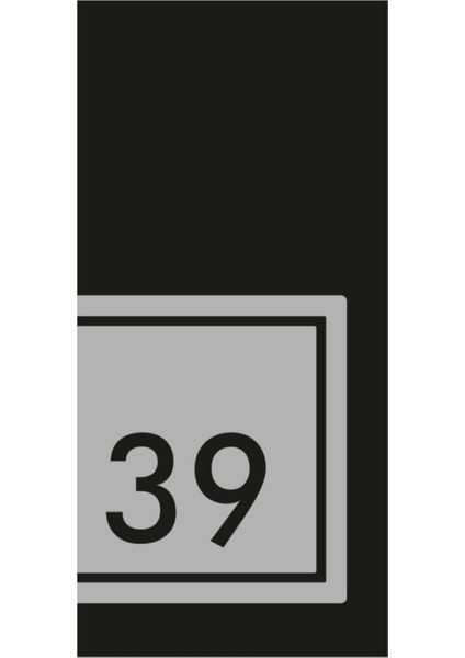 Siyah Gümüş Aynalı Pleksi Daire Kapı Numarası No:39