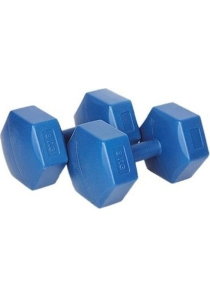 Iki Adet 10 Kg. Renkli Dambıl Seti, Dayanıklı ve Şık Spor Ekipmanı