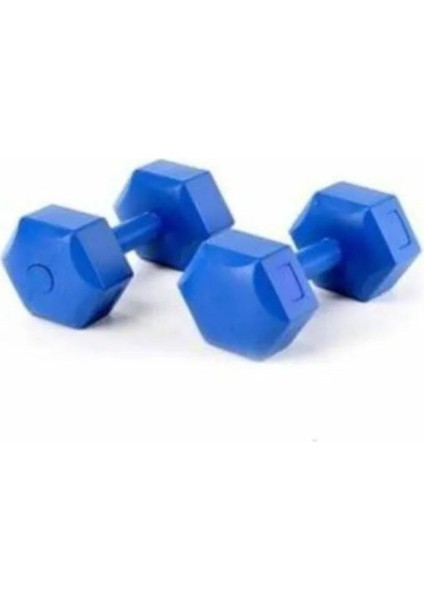 Mavi Renkli 14 kg Dambıl Seti, Ev ve Spor Için Uygun