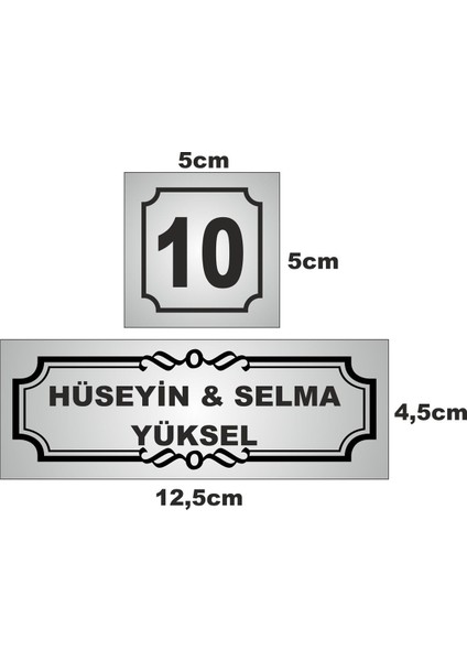 Klasik Dış Kapı Isimliği, Şık ve Dayanıklı Çelik ve Gümüş Tasarım fiyatları