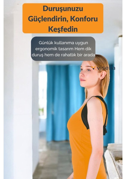 Dik Duruş ve Bel Desteği Korse, Siyah, Rahat ve Sağlıklı Destek fiyatları