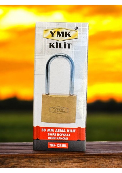 38 mm Uzun Sarı Asma Kilit, 3 Anahtar, Dayanıklı ve Güvenli Kullanım Sağlar fiyatları