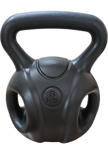 8 kg Siyah Plastik Kettle ve Dambıl Seti, Kullanışlı ve Hafif Ürünler