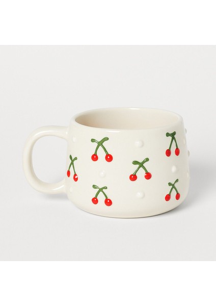 Kırmızı Kiraz Temalı Kahve Fincanı, Şık ve Kullanışlı Tasarım