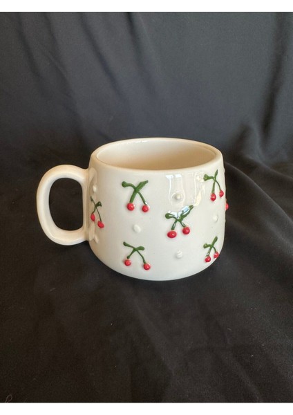 Kırmızı Kiraz Temalı Kahve Fincanı, Şık ve Kullanışlı Tasarım fiyatları