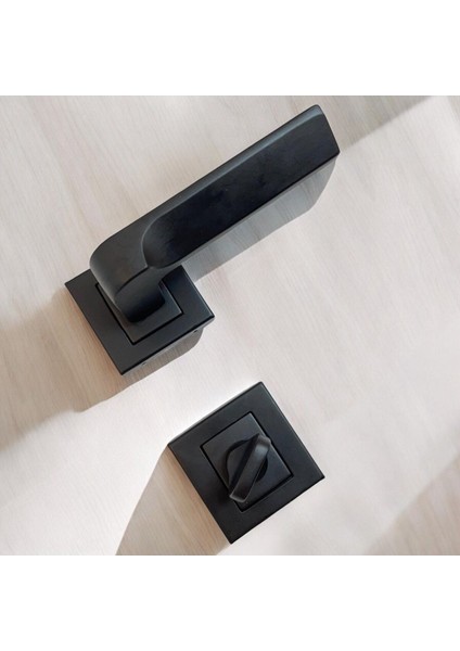 Siyah Kapı Kolu, Wc Rozetli, Modern ve Şık Tasarım, Kaliteli Malzeme fırsatları