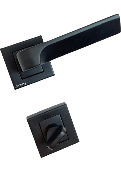 Siyah Kapı Kolu, Wc Rozetli, Modern ve Şık Tasarım, Kaliteli Malzeme indirimleri