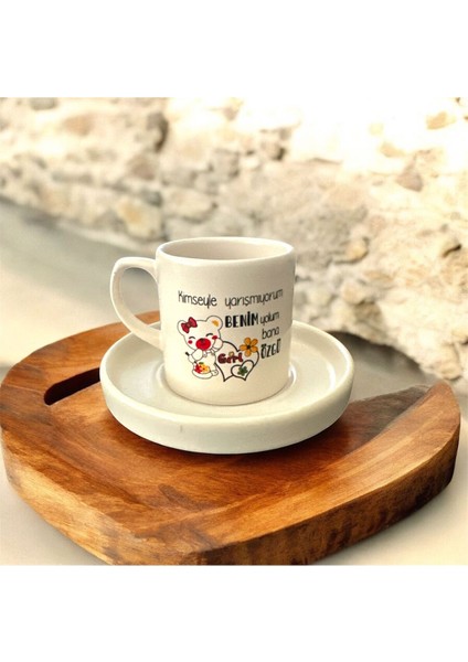 Bej Seramik Türk Kahvesi Bardak, Şık ve Kullanışlı Tasarım