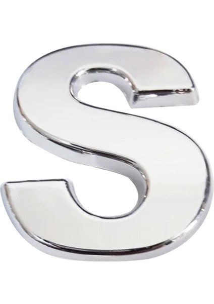 Yapışkanlı M Harfi, 8.5 Cm, Parlak Krom, Kapı, Oda ve Posta Kutusu Dekoru