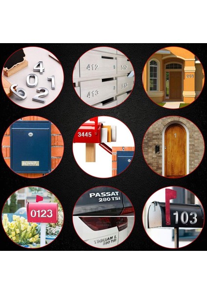 Yapışkanlı Kapı Numarası, 50 Mm, 5 Cm, Renkli, Sıfır, 1 Adet fırsatları