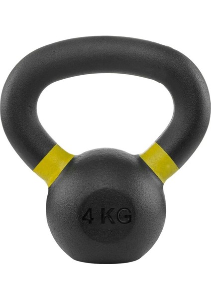 4 kg Döküm Kettlebell ve Dambıl Ağırlık Siyah, Sağlam ve Hafif Tasarım