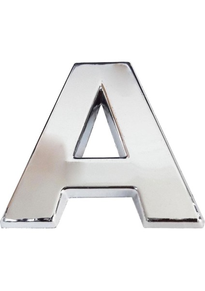 Parlak Krom Yapışkanlı C Harfi, Kapı ve Oda Için 8.5 cm Posta Kutusu Harfi