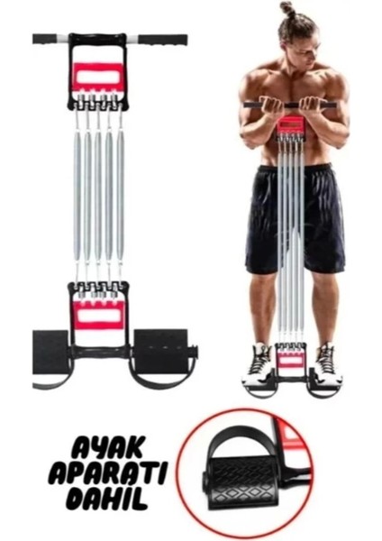 3'ü 1 Arada El Ayak Göğüs Fitness Yayı Siyah Çok Fonksiyonlu Sağlıklı Egzersiz fiyatları