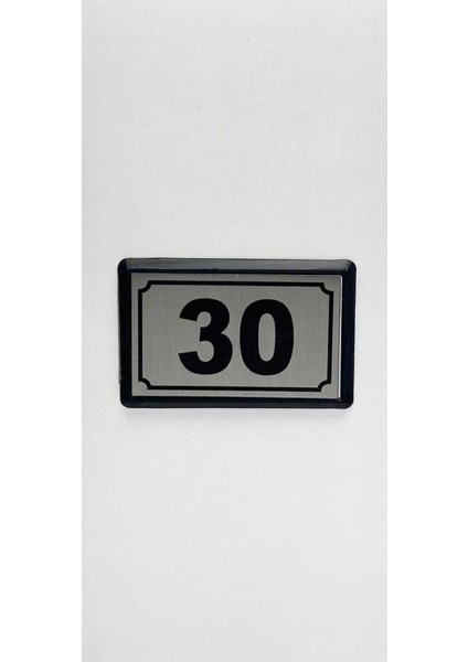 Alüminyum Kapı Numarası 30 No, Yapışkanlı, Şık ve Dayanıklı