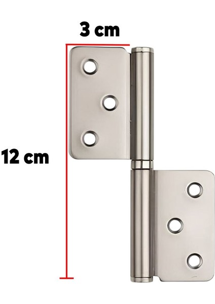 Yönsüz Alüminyum Kapı Menteşesi, 12 Cm, 2'li Set, Kolay Montaj, Dayanıklı, Şık Tasarım modelleri