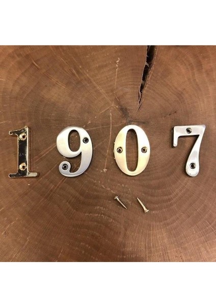 Metal Rakam ve Numara Seti, Şık ve Dayanıklı Dekoratif Süsler